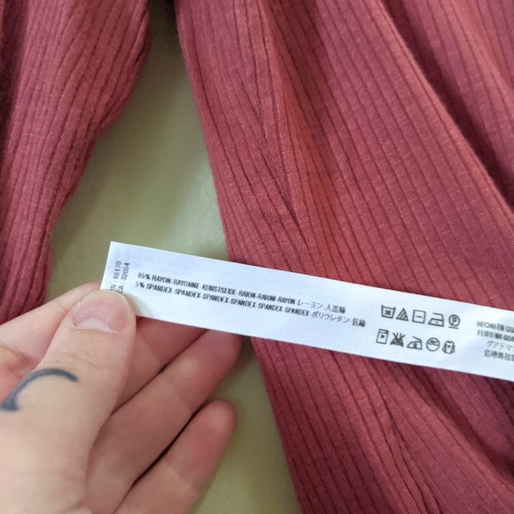 NWT Free People Ribbed Long Sleeve Henley Tee - Picture 5 of 7